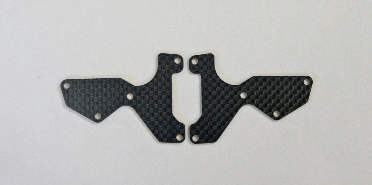 MUG E2155 Graphite Front Lower Suspension Arm Mount Plate 2pcs (1.2mm): X8