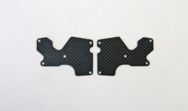 MUG E2157 Graphite Rear Lower Suspension Arm Mount Plate 2pcs (1.2mm): X8