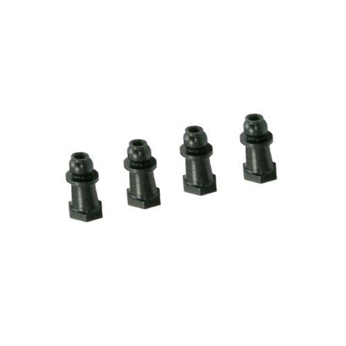 HN-X1-31 SHOCK BALL END POST/ONE- PIECE/TOP (4PCS.)(X3GTE)