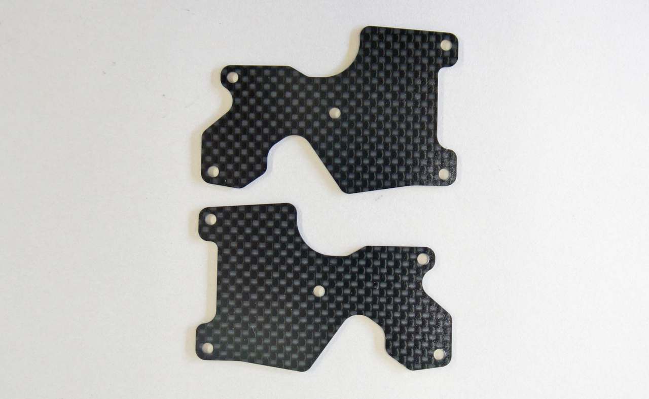 E2180 Graphite Rear Lower Suspension Arm Plates L/R (1mm): X8R